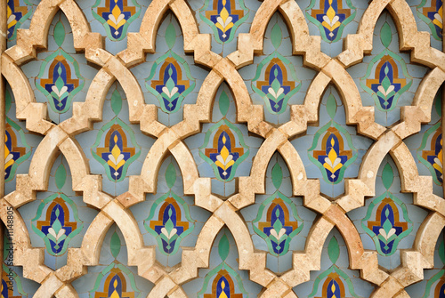 Oriental mosaic decoration in Casablanca, Morocco