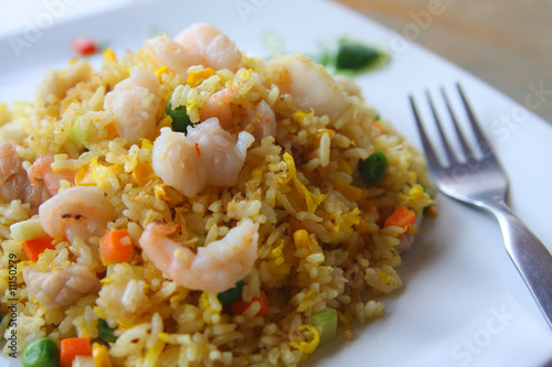 Asian food series: Seafood fried rice