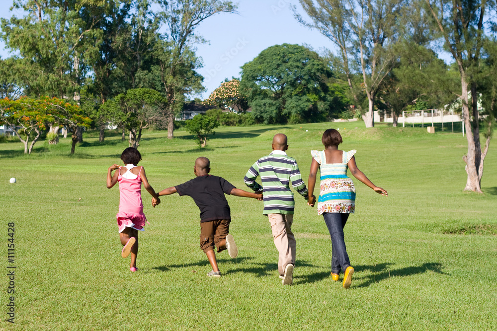 children running in park children running in park