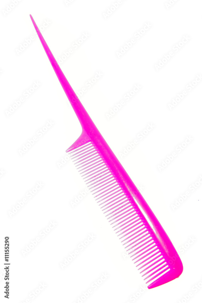 Pink comb isolated on white Pink comb isolated on white