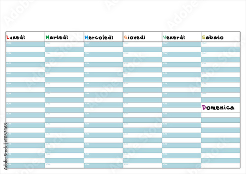 Planning settimanale