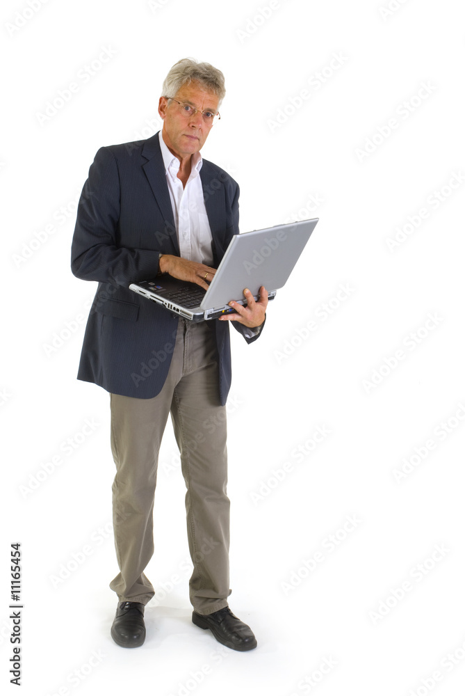 Business man with laptop Business man with laptop