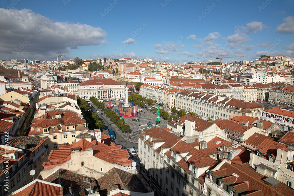Lissabon Stadtansicht Rossio Lissabon Stadtansicht Rossio