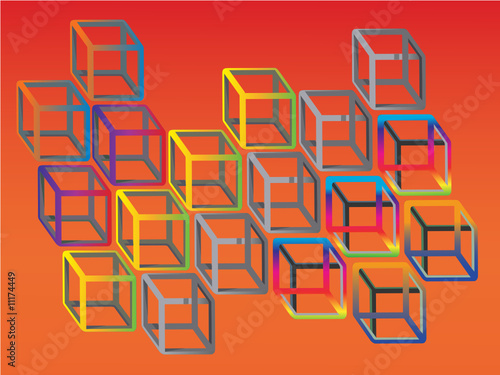 colorful illogical cubes