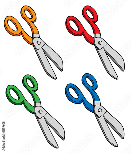 Various colors scissors