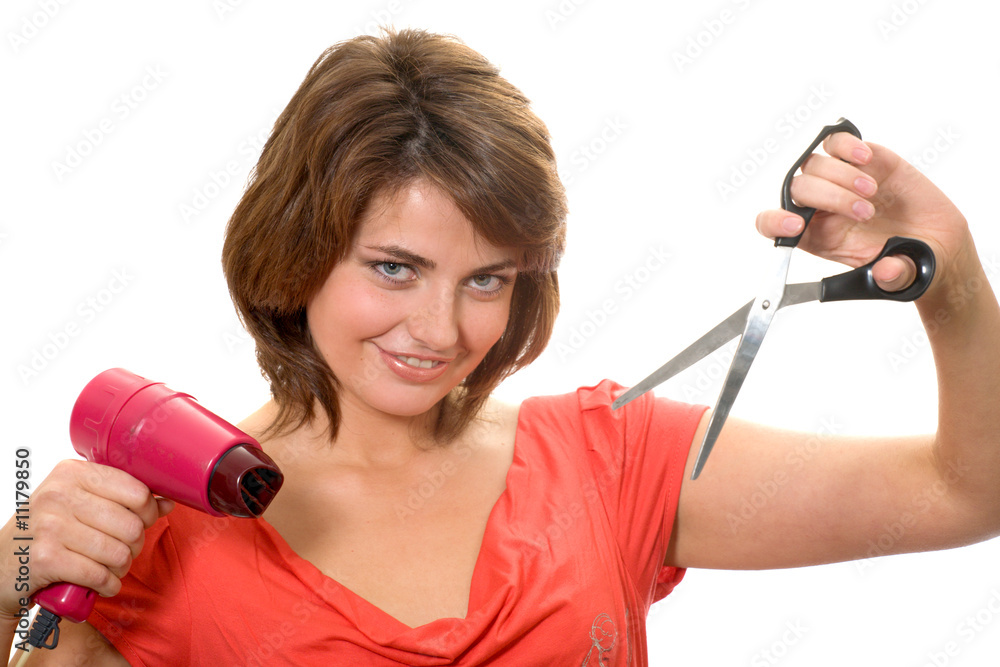 Cheerful hairdresser Cheerful hairdresser