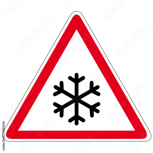Schnee - Schild