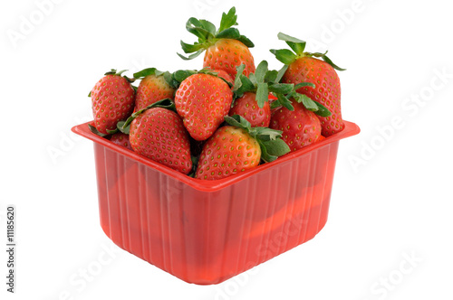 Obraz na płótnie Punnet filled with strawberries