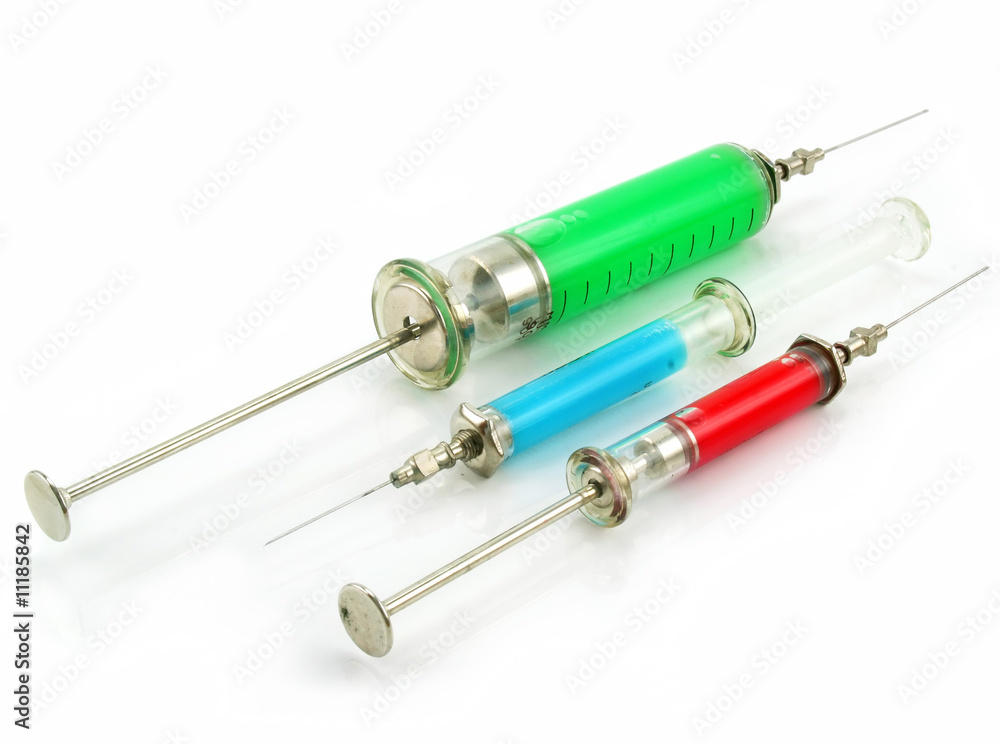 Three syringes with toxic substance