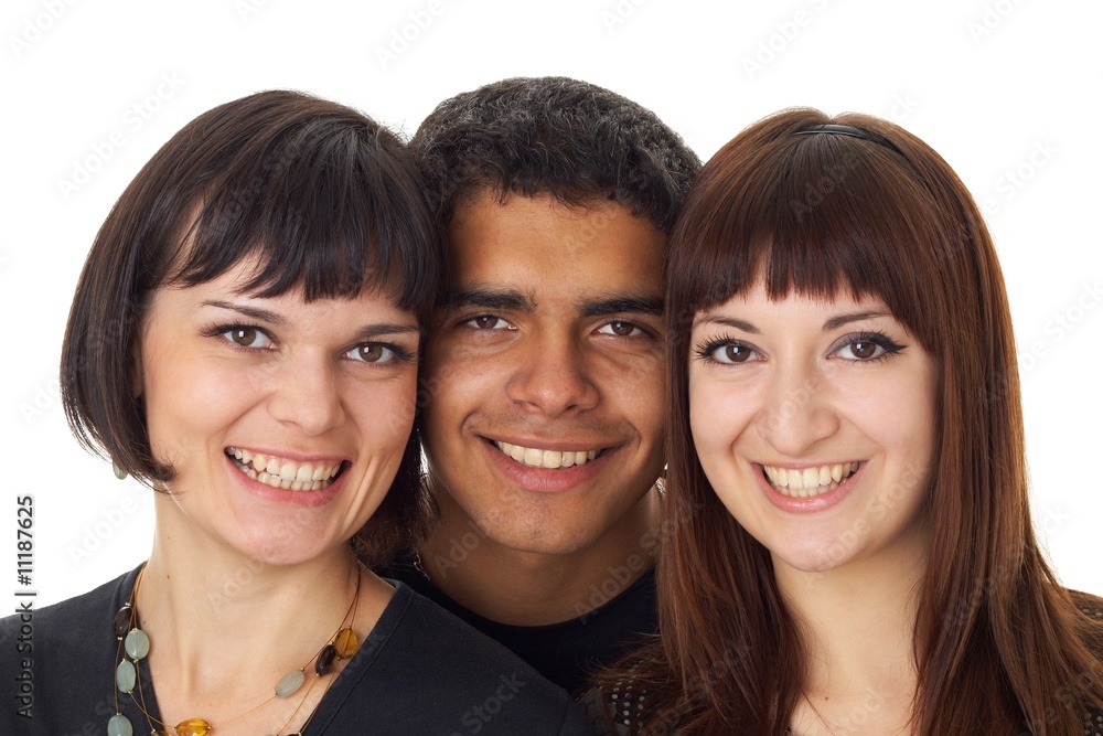 Portrait of three happy friends Portrait of three happy friends