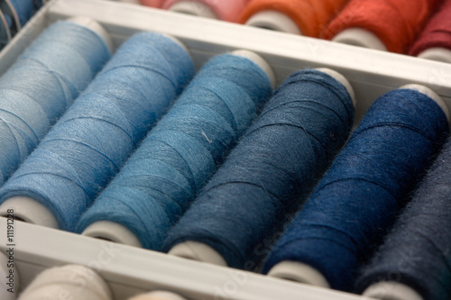 Colorful spools of thread