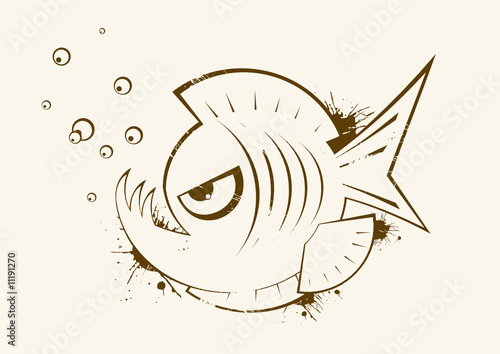 piranha fisch logo