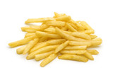 potato frites on white background