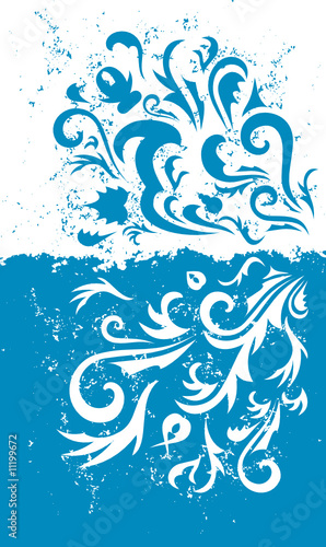 Grunge blue background