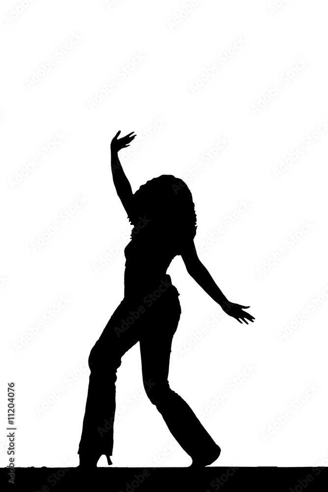Naklejka premium dancing silhouette