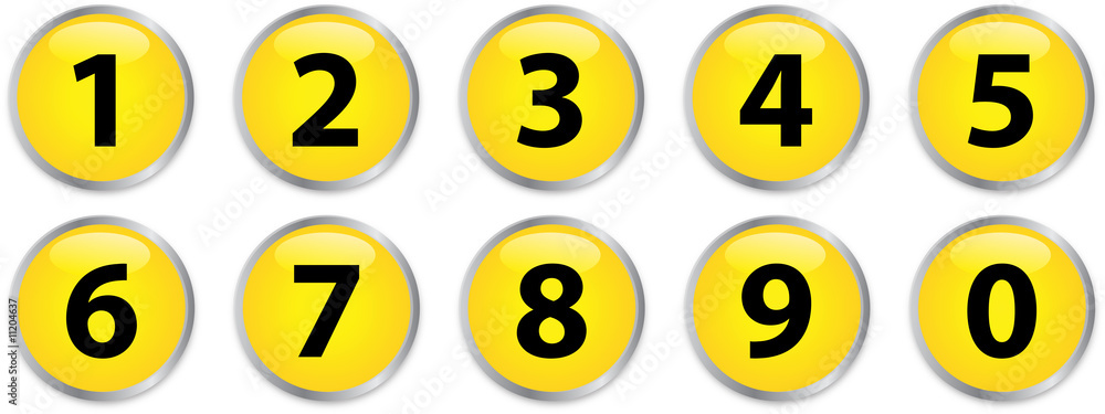 Numbers - Yellow Numbers - Yellow
