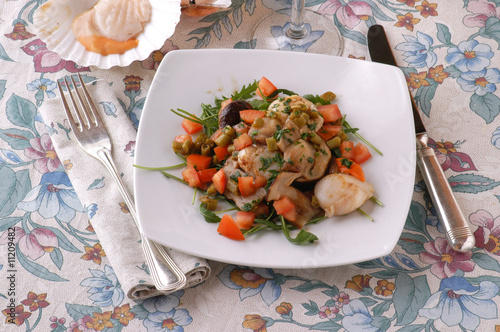 Insalatina di porcini e capesante - Antipasti di pesce - Veneto photo