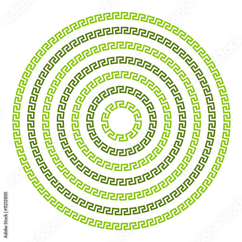 Vector Greek ornament circle in different sizes