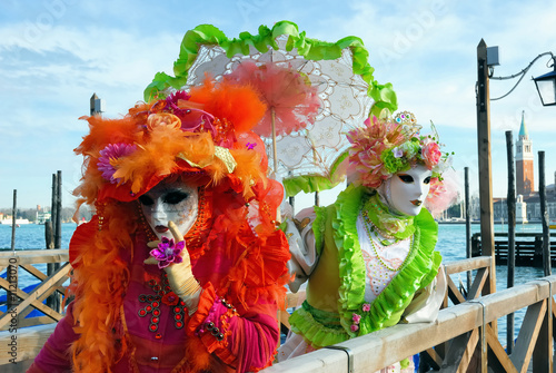 Fototapeta Naklejka Na Ścianę i Meble -  Venice carnival. Masks on the street