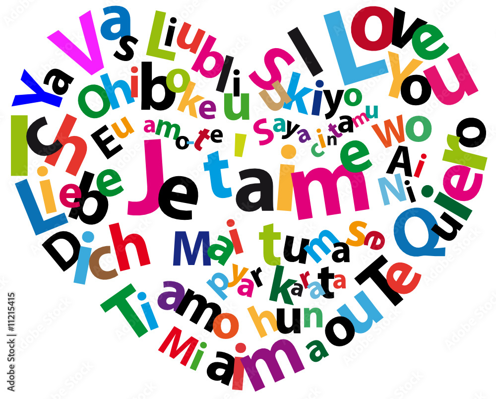 Coeur formé de "Je t