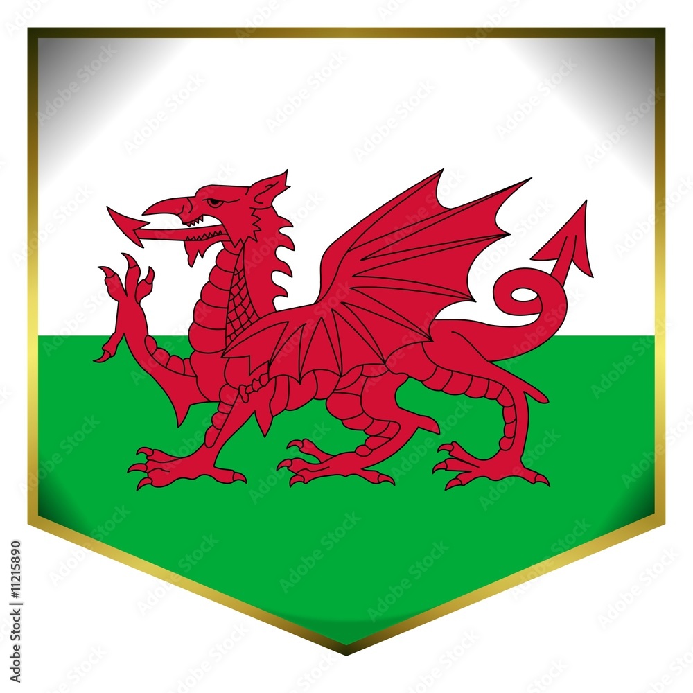 drapeau ecusson pays de galles wales flag drapeau ecusson pays de galles wales flag