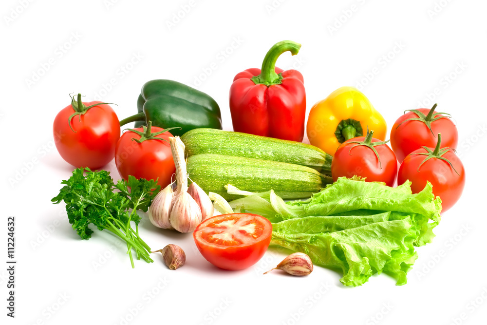 a group of different fresh vegetables