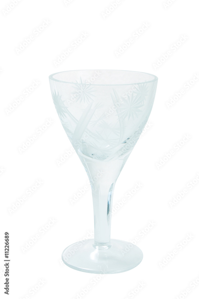 Empty martini glass isolated over white background Empty martini glass isolated over white background