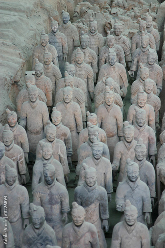 A group of the famous Terracotta warriors in Xian - China