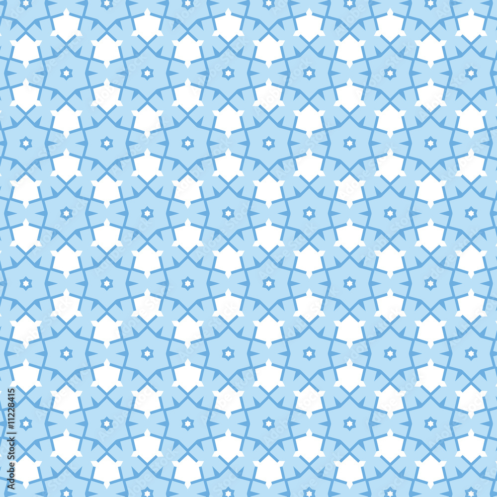 Blue snowflake pattern