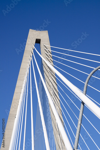 Fototapeta Naklejka Na Ścianę i Meble -  detail of suspension bridge