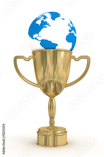 Gold cup of the winner. the...