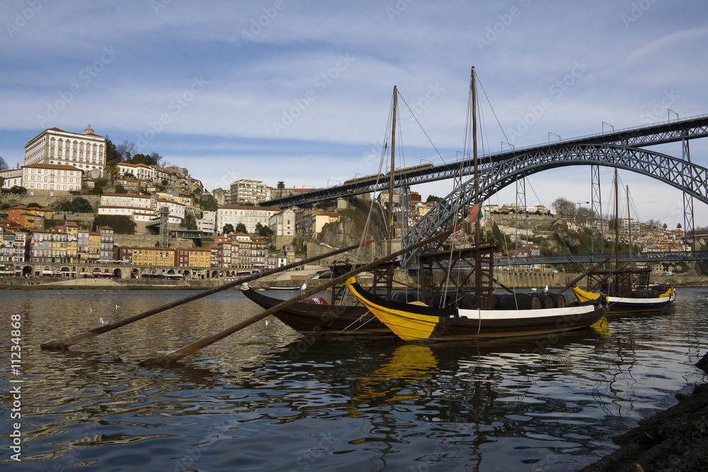 Oporto View with D. Luis Bridge