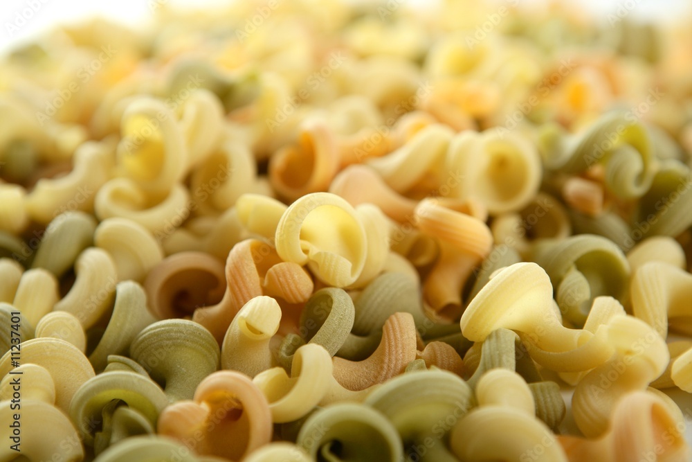 Snail shape Italian pasta texture Snail shape Italian pasta texture