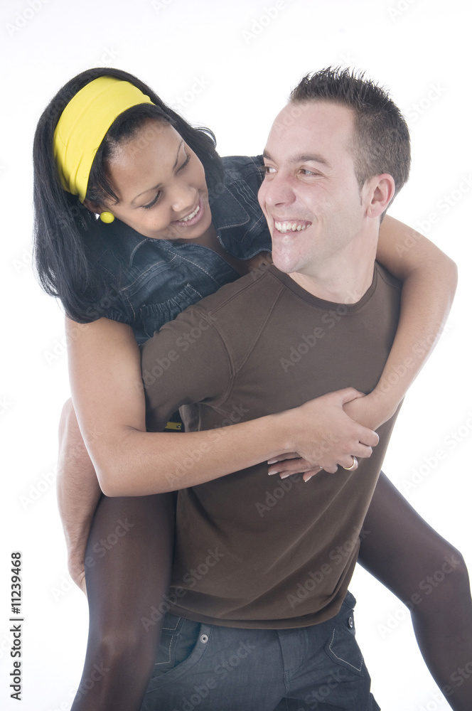 Fototapeta premium Loving couple having fun