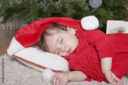 santa sleeping photo