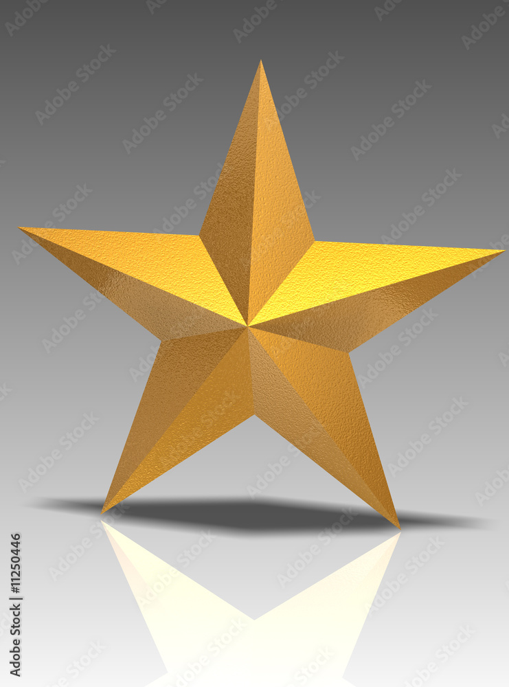Fototapeta premium 3D golden star