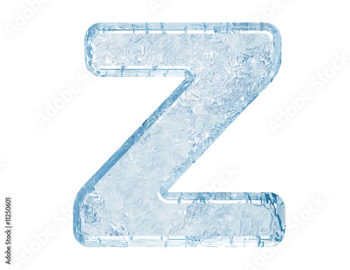 Ice font. Letter Z.Upper case