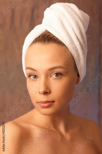 Portrait of the girl with a towel
