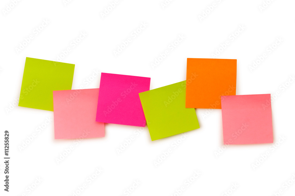 Reminder notes isolated on the white board Reminder notes isolated on the white board
