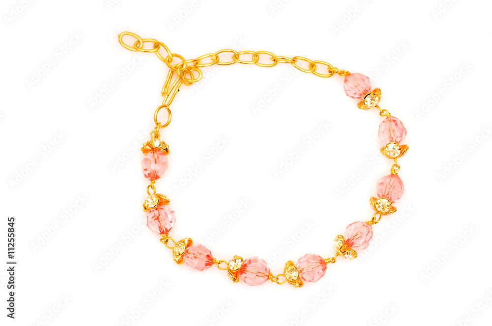 Woman bracelet isolated on the white background Woman bracelet isolated on the white background