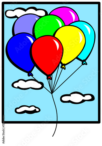 balloons flying in the sky