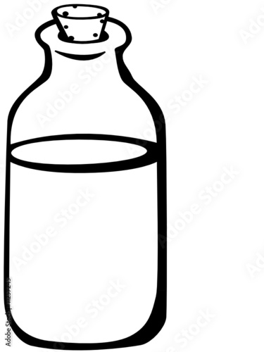 milk glass bottle with cork