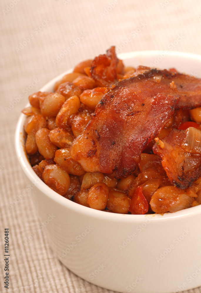 Pork and beans with bacon Pork and beans with bacon