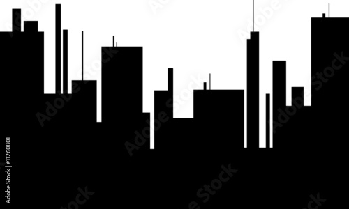 Leicht editierbare großstadt silhouette
