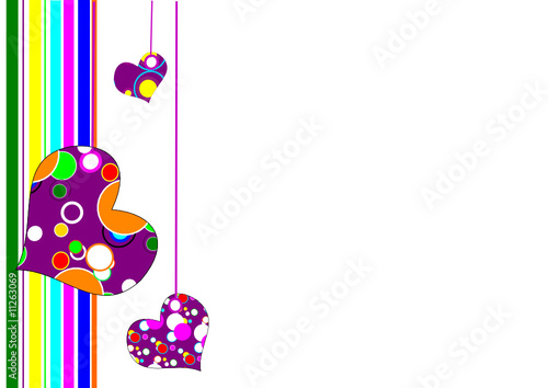 coeurs colorés