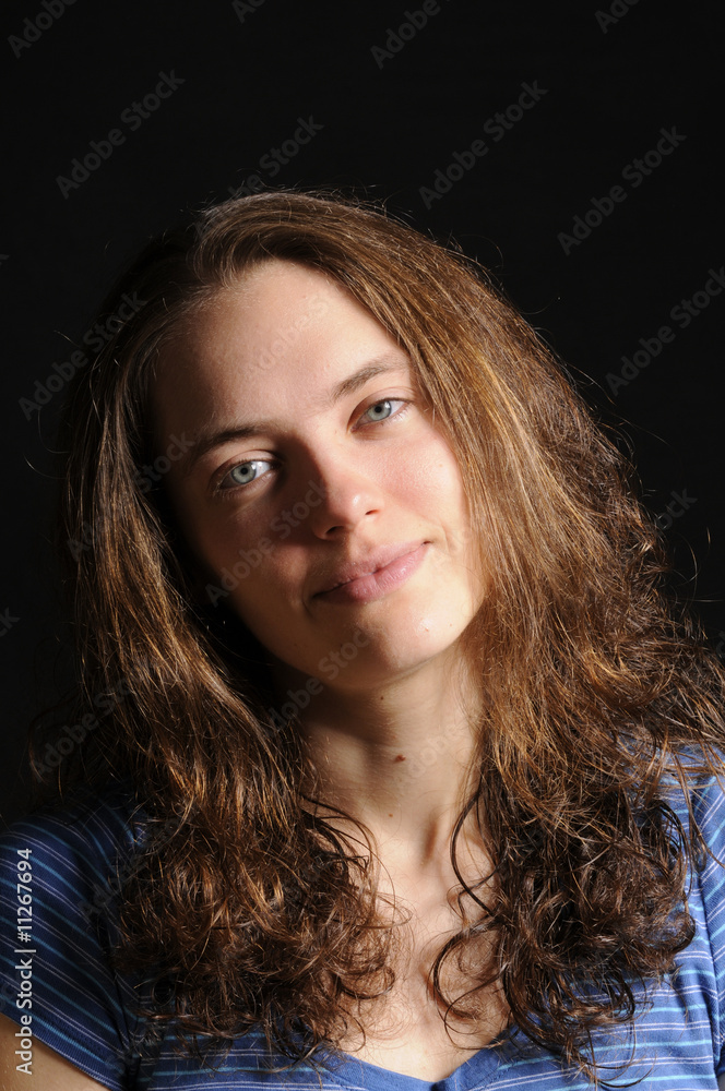 Naklejka premium Beautiful russian woman in closeup