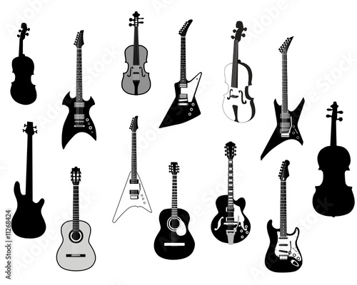 stringed instrument silhouette