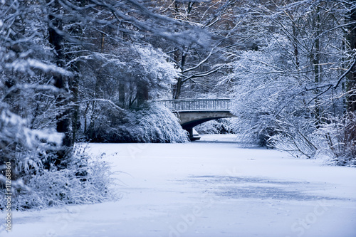 Canvas Print Brücke im Park