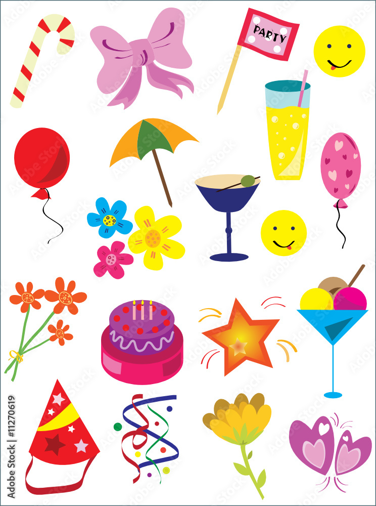 Vector party design elements Vector party design elements