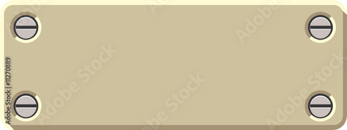 metal banner with screws